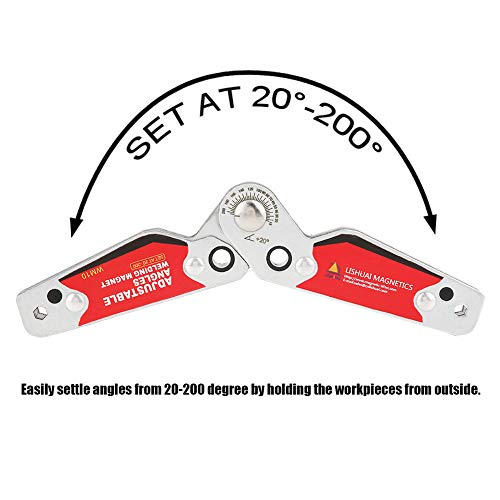 Fafeicy Welding Magnetic Holder 20°-200° Adjustable Angles Welding Magnet Magnetic Welding Holder Welder Tool Accessories,Maximum Pull-out Force 35kg - Image 2
