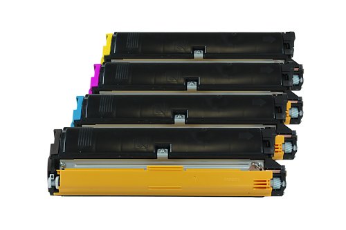 Rebuilt do Konica Minolta Magicolor 2300 W - Minolta QMS 2300/1710517005-171517008 - Toner zestaw ekonomiczny czarny, cyjan, magenta, żółty - na ok. 4 x 4500 stron (5% pokrycia)