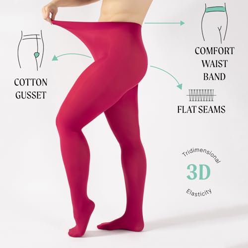 Image of CALZITALY Opaque Colour Tights - 80 DEN Thick Tights, Microfiber Pantyhose, S - 4XL Available in Plus size - Italian Hosiery