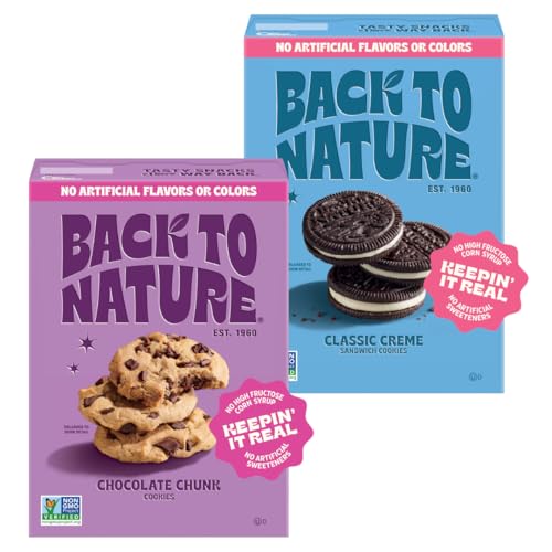 Image of Bundle of Back to Nature Chocolate Chunk Cookies, + Back To Nature Classic Creme Sandwich Cookies - Plant-Based Cookies Made With Wheat Flour - Non-Gmo, No High Fructose Corn Syrup