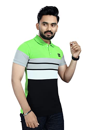 Image of Men's Regular Fit Striped Polo T-Shirts