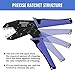 Qibaok Crimping Tool Ratcheting Wire Crimper for Heat Shrink Connectors Ratchet Terminal Crimper Wire Crimp Tool AWG 22-10