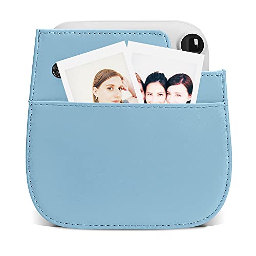 Blummy Pu Leather Camera Case Compatible With Fujifilm Instax Mini 11 Instant Camera With Adjustable Strap And Pocket (Blue) #TOP4