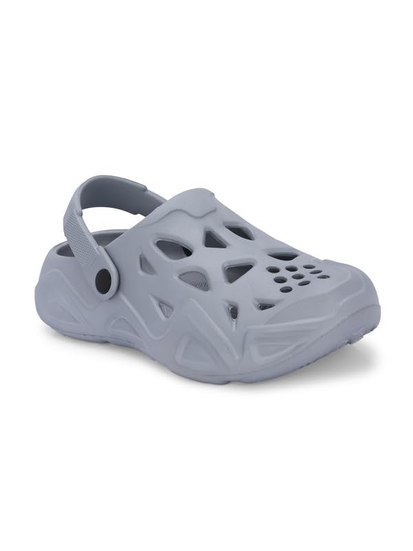 luper Grey Men Sandals Self Design Clogs-picture-40
