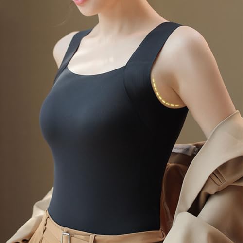 Tank Tops with Built in Bras for Older Women Wide Strap Sleeveless Camisole - image 6