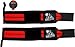 Nordic Lifting Wrist Wraps (2 Pairs) – Adjustable Wrist Wraps with Thumb Loop for Weightlifting, Crossfit & Powerlifting – Gym Essentials Support for Men & Women, Red/Orange