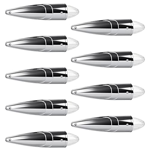 9X 17Led Amber Top Roof Running Bulbs Clear Lens Torpedo Marker Lamp Amber Led Replacement Fit For Heavy Duty Trucks For Kenworth For Peterbilt For Freightliner Mack Upper Roof Cab Light #TOP18