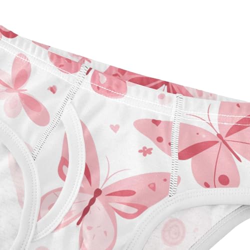 Butterflies on White Pink Baby Boys Comfort Kids Underwear Cute Children Panties4