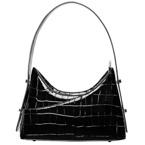 Croc Shoulder Bag, Small Purses for Women Trendy, Clutch Purse Retro Handbags