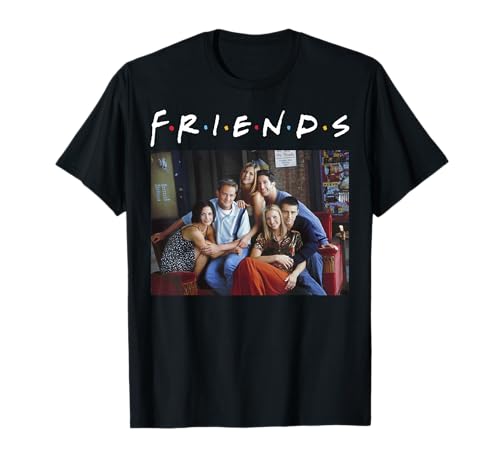 Friends Classic Logo Group Portrait T-Shirt Small