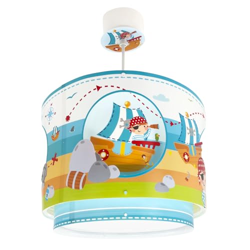 Dalber Lustre Chambre Lampe Suspension Enfand Pirate Island Île Des Pirates, Blue