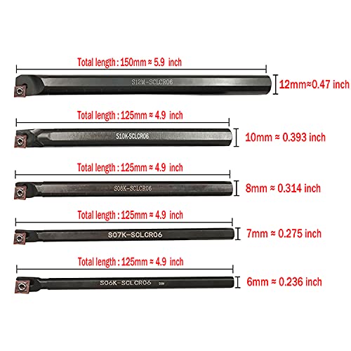 Aszlbym 07 K/S08K/S10K/S12M-Sclcr06 Lathe Indexable Internal Boring Bar Set thumb #3