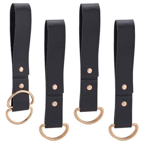 PH PandaHall Skirt Hike Medieval Belt Renaissance Style Leather Belt with Double D-Rings Retro Ring Belts Waistband Accessory
