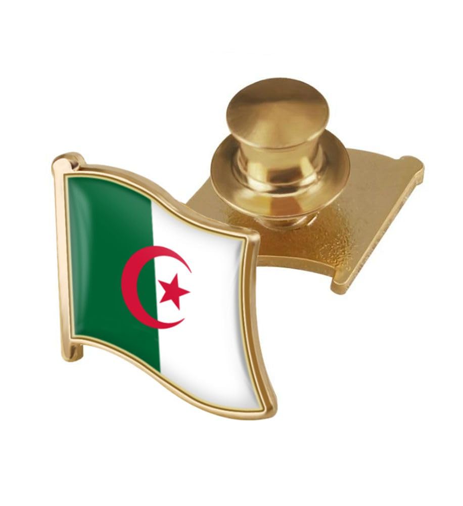 vmcoatdu Country Flag Backs Locking Pin Keepers Locking Clasp Pin Badge International Travel Brooch Metal Alloy Souvenir Pin 0.75x0.7 Inch Small Pin