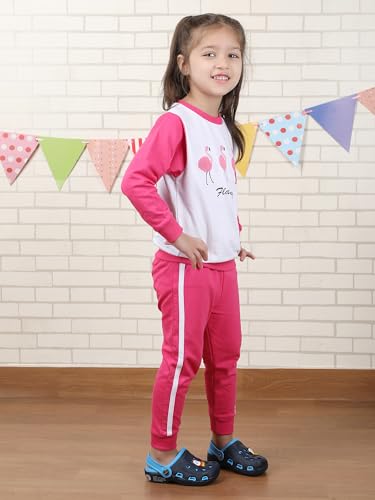 Image of POLKA TOTS 100% Cotton Co-Ord Joggers for Kids | Trendy Sweatshirt & Joggers Set | All Season Wear for Kids, Toddler & Newborn | Soft & Breathable Dress for Boys & Girls | from 6 Months to 8 Years