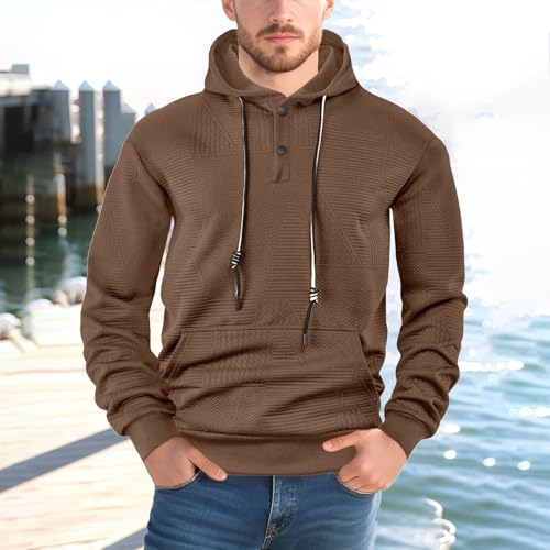 Men's Slim Fit Pullover Hoodies Plus Size Jacquard Long Sleeve Hipster 2025 Trendy Casual Sport Hooded Sweatshirts2