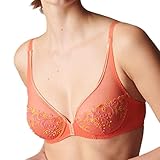 Simone Perele Damen Delice Sheer Plunge BH, Durchsichtig, Mango, 70G