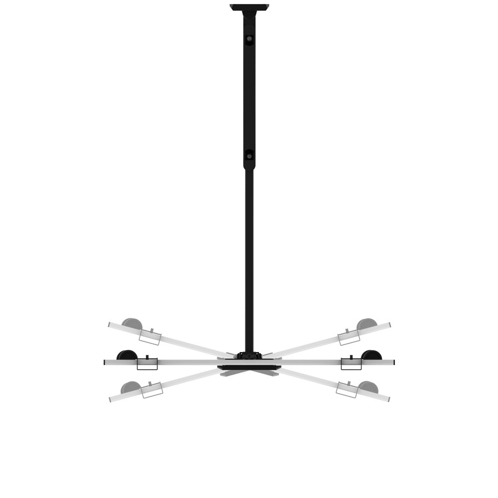 PureMounts SLIMFLEX-65 montaggio a parete per televisori con 71-165 cm (28-65"), VESA 600x400, inclinabile: -15, orientabile: 180, distanza dal muro: 36-600 mm, carico massimo: 25 kg, nero