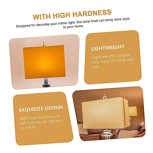 Image of DOITOOL 2pcs -Shaped Replacement Lamp Finial Knob for Lighting Decor Chic Design for Table and Floor Lamps Smooth Polished Artistic Atmosphere