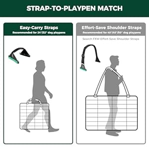 FXW-Easy-Carry-Straps-Fit-8-Panel-of-All-Heights-Dog-Playpen-Designed-for-RV-Trips-GreenPatent-Pending - Cucciolini Doodles   FXW-Easy-Carry-Straps-Fit-8-Panel-of-All-Heights-Dog-Playpen-Designed-for-RV-Trips-GreenPatent-Pending