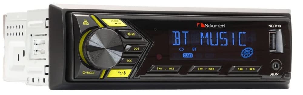 Nakamichi NQ711B Single-Din in-Dash Mechless Digital Media Receiver with Bluetooth