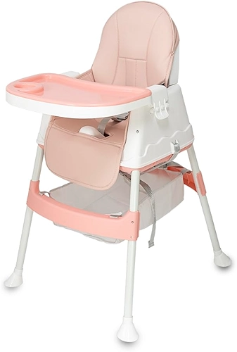 Cadeira de Alimentação Alta para Bebê 3 em 1 até 24Kg Multmaxx (Rosa)