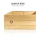 Rolling Tray Stash Box - Extra Large Bamboo Box w/ Ample Storage Space to Organize All Smoking Accessories - Comes with Convertible Rolling Tray Lid