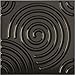 Ekena Millwork 19 5/8"W x 19 5/8"H Spiral EnduraWall Decorative 3D Wall Panel, Charcoal (Covers 2.67 Sq. Ft.
