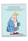 J0239 Jumbo Funny Father's Day Card: King of the Castle With Envelope (Extra Large Version: 8.5'' x 11'')