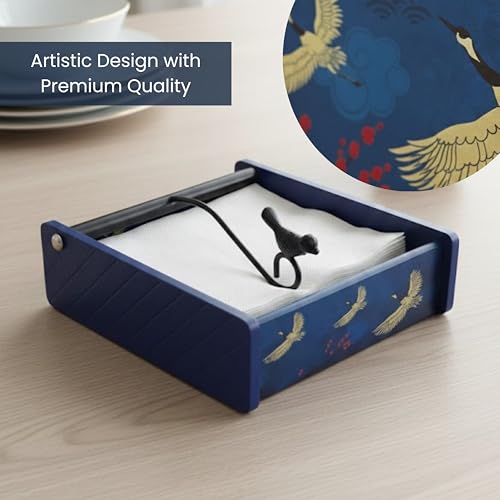 Image of Home Sparkle Napkin Storage - 1 Pack Table Napkin Holder Tray for Indoor & Outdoor Use | Kitchen, Dining, Restaurant & Home Decor