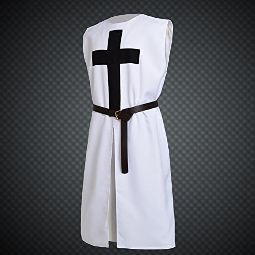 BLESSUME Unisex White Medieval Knight Tunic Belt - Image 3