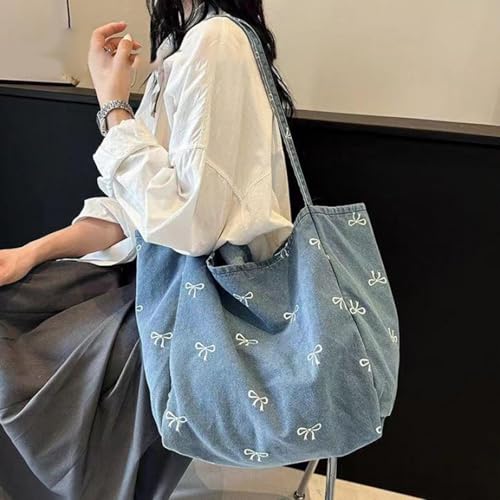 Image of VELURA SYDL Womens Shoulder Bag Portable Elegant Denim Handbag for Outdoor Work Vacation|1 Women Shoulder Bag|Clothing, Shoes & Accessories