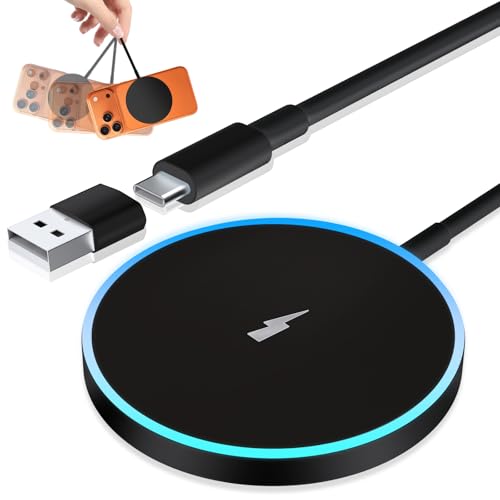 Chargeur sans fil 15 W pour iPhone 17 - Charge rapide - Compatible avec iPhone 17 Air/Pro/Pro Max/16 Pro/16 Pro Max/15/14/13/12, Airpods Pro 3/2