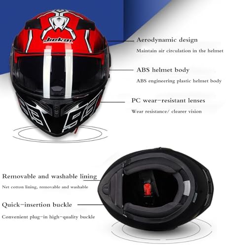 Casque de course approuvé ECE avec double miroir intégré - 2