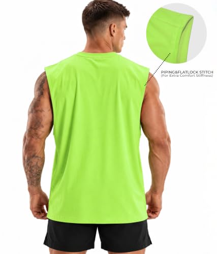 Image of SHODOX Men's 100% Cotton Tank Top | Round Neck Sleeveless Gym Vest | Loose Fit Casual Sportswear T-Shirt | Breathable & Lightweight Fitness Wear for Workout & Active Wear