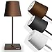 Produktbild charlique® Dinner Light mini, USB Tischlampe aufladbar in braun, dimmbare LED Tischleuchte mit Akku ohne Kabel, indoor und outdoor Tischlicht, auch als Balkon Leuchte ideal