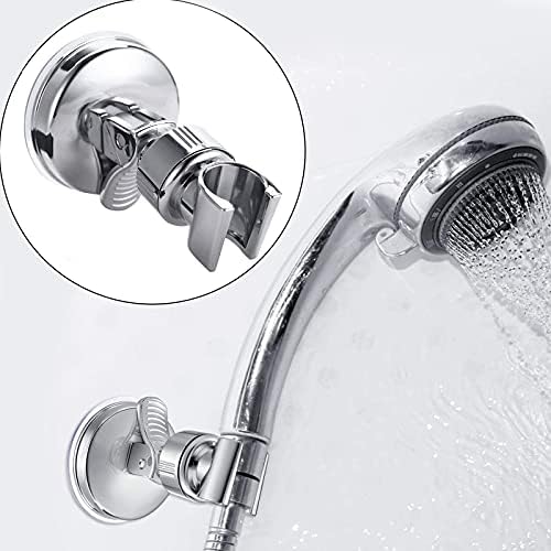 BLBK Shower Head Holder, Suction Cup Adjustable Removable Shower Wall Mounted Bracket, No Drilling Shower Head Bracket for Bathroom