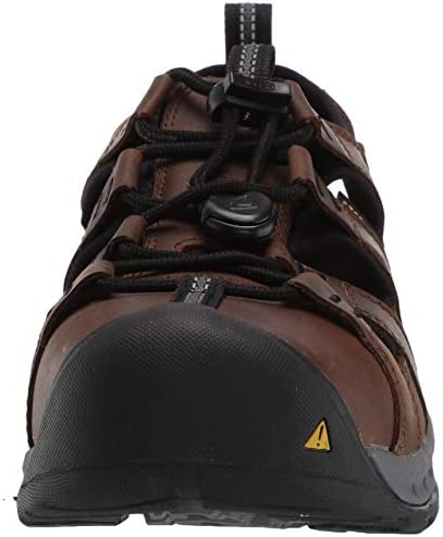 KEEN Utility Men's Atlanta 2 Cooler Plus Low Steel Toe Slip On Non Slip Work Shoes, Cascade Brown/Black, 14 Medium US | Image 1