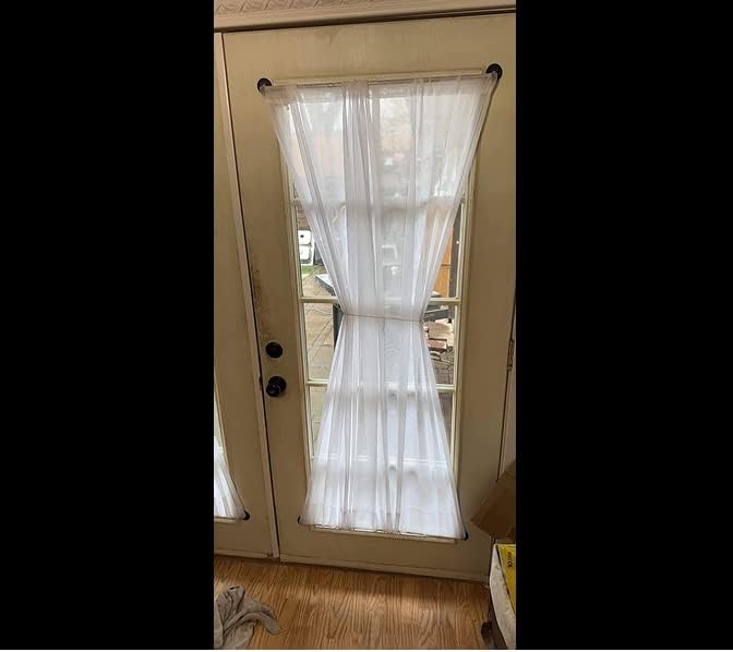 YYST Type A 16"-39.5" Magnetic Curtain Rod for Metal Door,Magnetic Window Café, French Door Sash Rod W Magnets (Black -1)(Black -1)