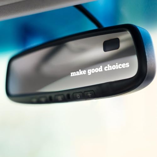 AAKISS Make Good Choices Sticker - Cute College Driver Gift for Car Mirror Visor - Rear Side Mirror...