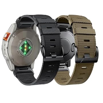 EKINGEEK Pulseira de relógio de nylon ajustável de 26 mm para Garmin Fenix 7X/6X/5X/Enduro 2, Tactix 7 Pro, Epix Pro de 51 mm - Pulseira esportiva de ajuste rápido 26 com adaptador de aço inoxidável