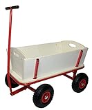 [page_title]-Bollerwagen aus Holz mit Luftreifen und Stahl-Gestell :: Transportwagen belastbar bis 100 kg
