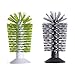 QLINDGK Lot de 2 brosses de nettoyage pour bouteille d'eau avec base ventouse, brosse à verre avec ventouse pour bouteille d'eau, verre et tasses