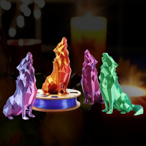 Image of LOVOON 3D PLA Filament 1.75mm Bundle, Dual Colors 3D Printer Filament Bundle Color Change Silk PLA Filament Bundle, PLA Filament for 3D Printer 3D Pen, Dimensional Accuracy + /-0.02mm, 200g x 4 Spools