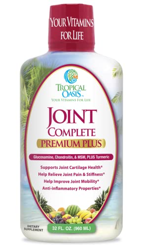 Joint Complete Premium Plus- Liquid Joint Support Supplement w/Glucosamine, Chondroitin, MSM, Plus 800mg Turmeric Curcumin â€“ Natural Anti-Inflammatory - 98% Max Absorptionâ€“ 32oz, 32 serv