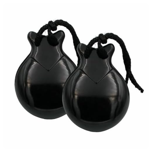 FLAMENCASHOP CASTAÑUELAS POLLOPAS COLOR NEGRO DEL NUMERO 7 EN CAJA CON TAPA 40028