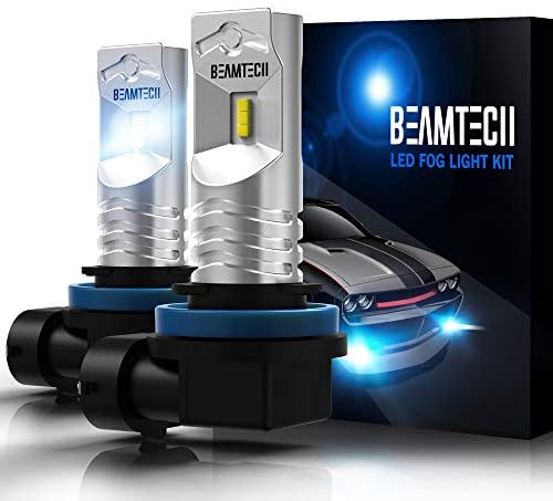 BEAMTECH H11 Led Fog Light Bulb, CSP Chips 6500K 800 Lumens Xenon White Extremely Super Bright