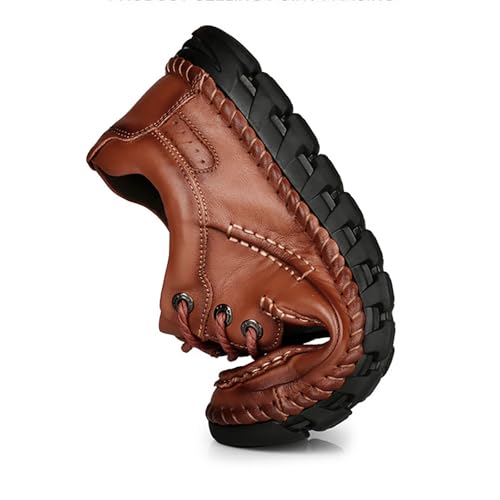 Men's Genuine Leather Shoes, Comfort Anti-Slip Sole Business Formal Wedding Outdoor Oxfords Casual Dress Shoes3