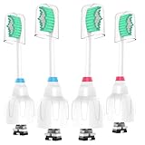 Replacement Toothbrush Heads for Philips Sonicare E Series,Compatible with Sonicare Essence, Elite, Advance, CleanCare Screw-on Electric Toothbrush HX7022/66 HX7023/64,HX7023/30,4 Pack with Caps ﻿