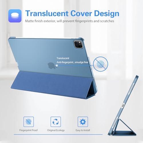 ProCase Smart Case for iPad Pro 12.9 2022/2021/2020/2018, Slim Stand Hard Back Shell Smart Cover for iPad Pro 12.9" 6th Gen/5th Gen/4th Gen/3rd Gen -Blue by ProCase - Image 4